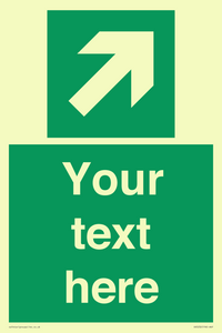 Custom Arrow Top Right Sign